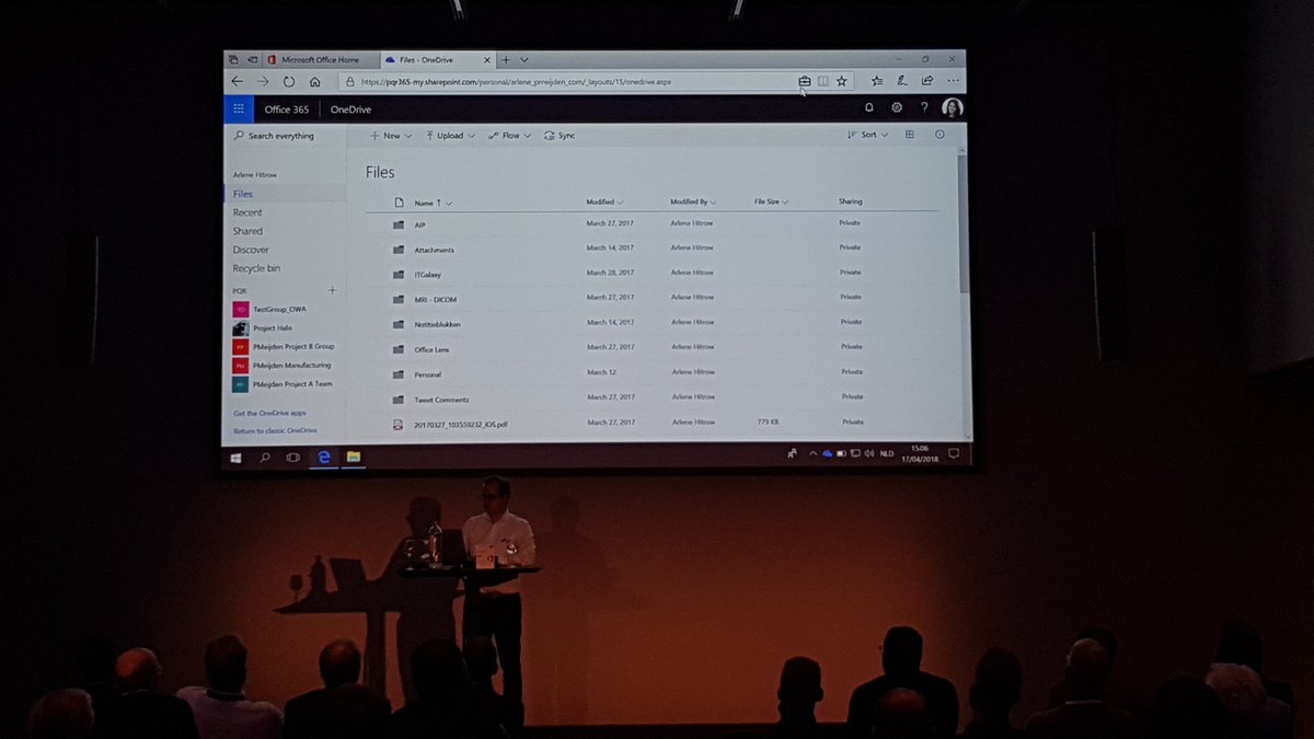 pvdnborn's tweet photo. @PMeijden geeft een sessie over Office365 #PQRITG18 https://t.co/2hY5Ag8lkx