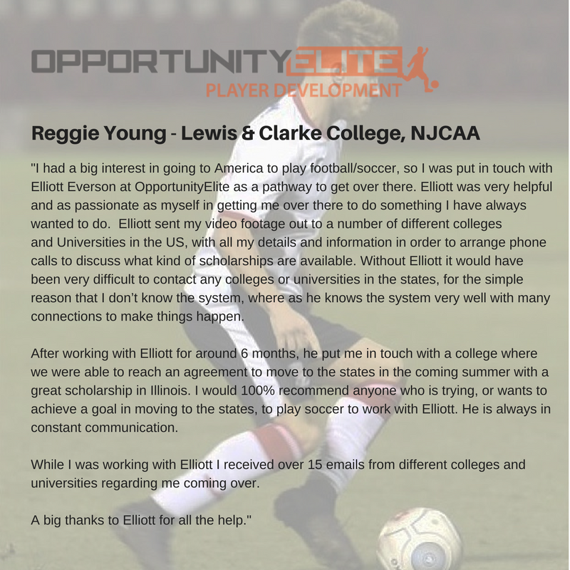 OpportunityE's tweet photo. Check out this great testimonial from our client, Reggie 🙌🇺🇸⚽️ 

#SoccerScholarships #OpportunityElite #ReachtheNextLevel https://t.co/LhjZk6NuGN