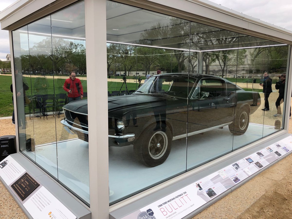 JohnAaronWTOP's tweet photo. On the National Mall- original 1968 #Mustang “Bullitt” on display through Monday @WTOP https://t.co/cOcRgElego