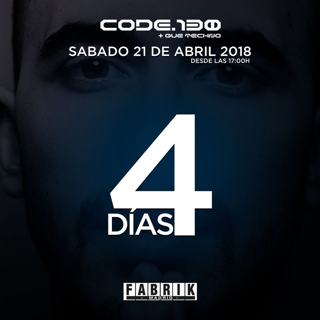 fabrikdiscoteca's tweet photo. A 4 días de tocar el cielo 🙌

[ÚLTIMAS] 50 entradas a la venta para #Code130 del 21 abril con Marco Carola. Bailamos en solo 5 días.
Consigue la tuya en: https://t.co/Lexh5WLouR https://t.co/D3L88sTnFp