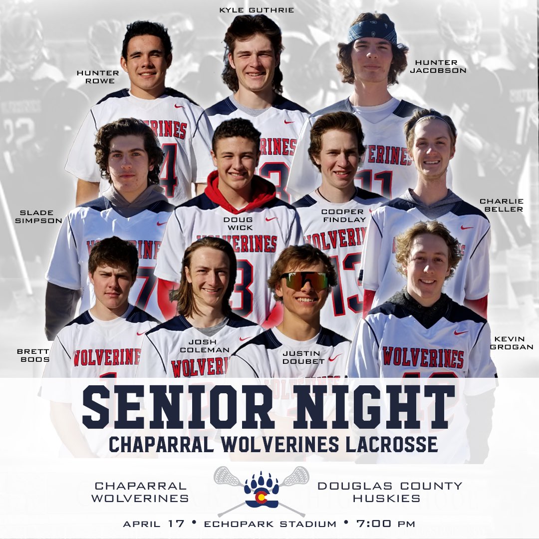 ChapBoysLAX's tweet photo. It’s Game Day!

Come join us tonight as we celebrate our seniors!

🆚 @countylax 

📍 EchoPark Stadium

🕖 7:00pm

https://t.co/95kLemyhBt https://t.co/En1To7ONcc