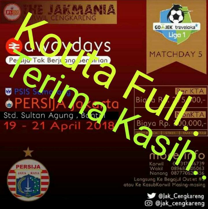 Kuota bus way sudah full terima kasih.jgn kasih kendor