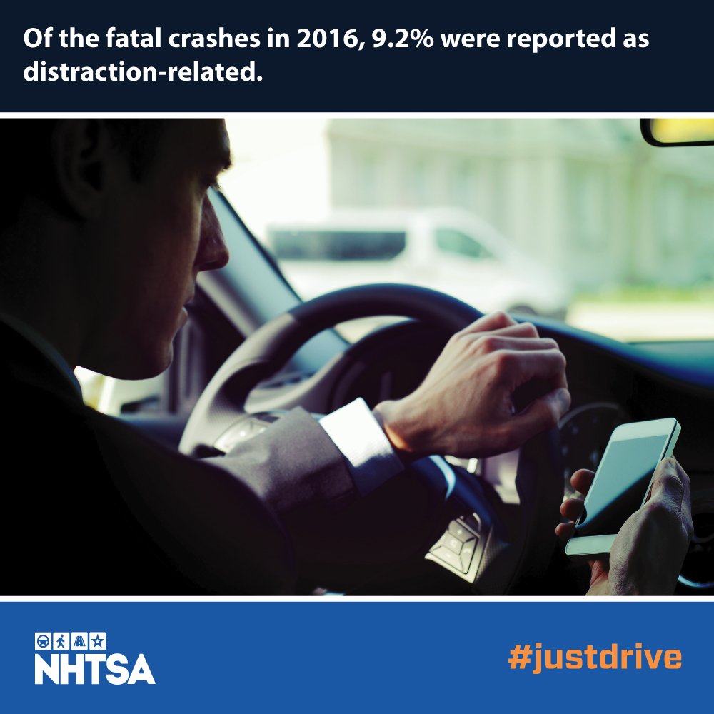 NHTSAgov's tweet photo. Don’t be a statistic - #JustDrive. https://t.co/0ITwyGBUHU