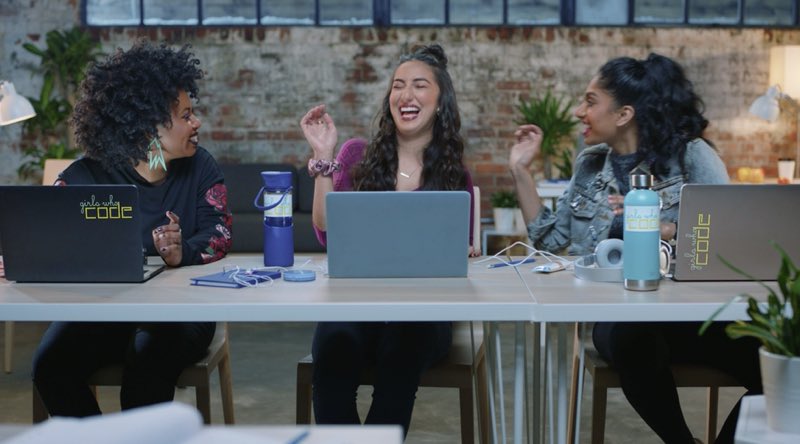 COVERGIRL's tweet photo. #SquadGoals! #CleanMatte keeps your face fierce & flawless - just ask @GirlsWhoCode. Swipe right for a pop of inspo!Β Β π From the #1 Foundation & Powder brand #COVERGIRL #IAmWhatIMakeUp https://t.co/Jfeg2rOXfc
