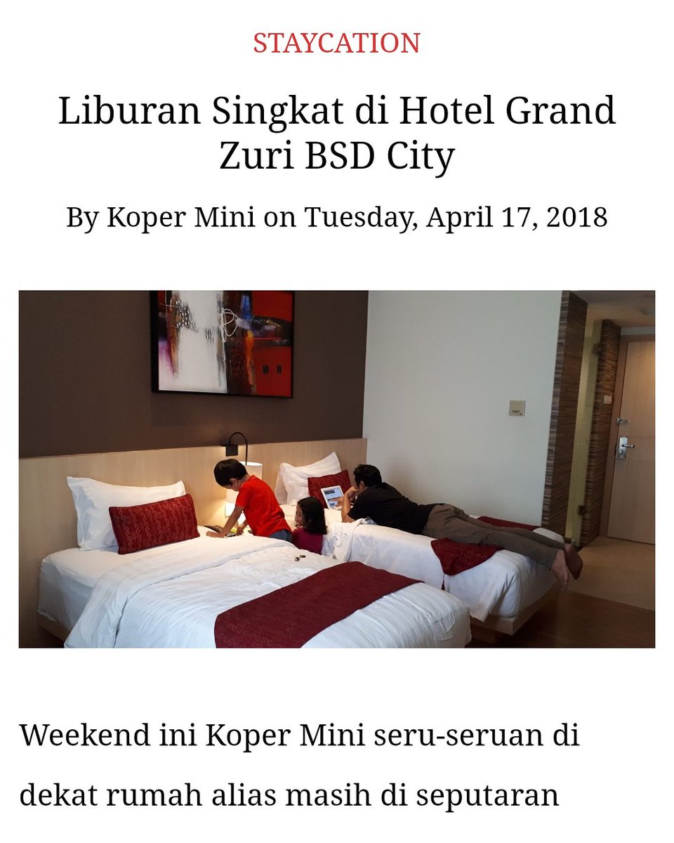 koperminipiknik's tweet photo. Staycation updates! New post on https://t.co/NYMuoE3tQU 😉

Pls click:
https://t.co/mm4D3fdS1o

#kopermini #travelblogger #staycations #family #travelingwithkids #weekendgetaway #weekends #weekendvibes #grandzuri #bsdcity https://t.co/Q5gRi5LP9F