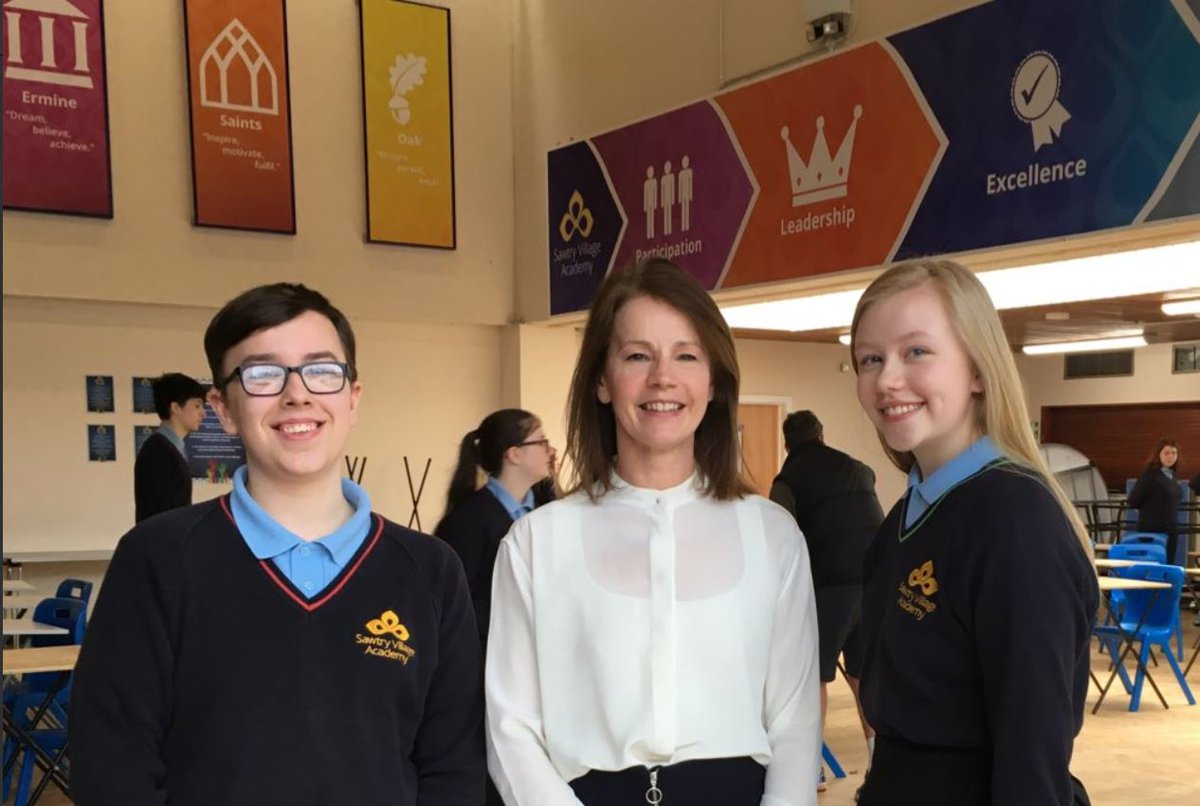 Norman student Ben Tomsett &amp; Amy Fullam today interviewed our @speakrs4schools guest <a href="/BullDeborah/">Deborah Bull</a>  excellent interviewing skills and it was a real insight into the creative arts industry. Big thank you from @Sawtryva