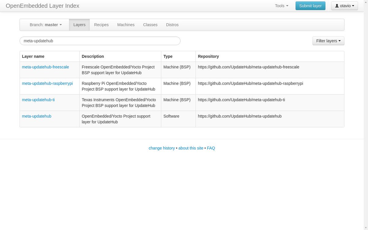 os_systems's tweet photo. #UpdateHub @YoctoProject layers are now included on @OpenEmbedded Layer index. Search for "meta-updatehub" at https://t.co/pAiqIdDK43 https://t.co/DSfVAVV8Aw