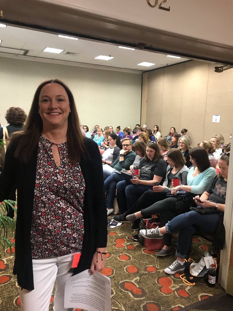 terteach's tweet photo. Packed house for Make Learning Fun with Library Centers with the amazing Amy Barr @Wolflibrary! #maslsc18 #phlibraries #phlearns https://t.co/mEnRV6DZIo