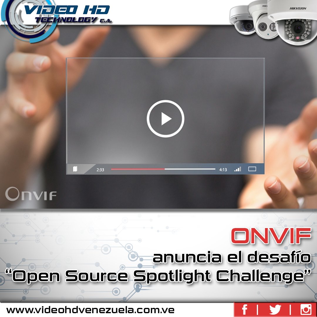 VideoHDVzla's tweet photo. ONVIF anuncia desafío en línea “ONVIF Open Source Spotlight Challenge” Revisa nuestro Instagram https://t.co/dv3o5gYI6J y entérate de que trata #ONVIF #VideoHDVenezuela #Venezuela #Valencia #Carabobo #SanDiego https://t.co/o8w3hs691R