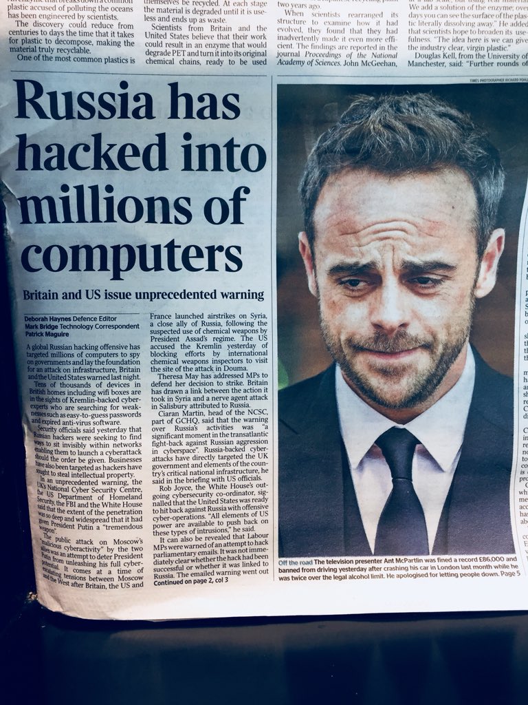 thatITrecruiter's tweet photo. The week goes from bad to worse for poor Ant McPartlin...
#cyberterror
#PJandduncanarestealingyourdata https://t.co/JquWEULaMQ