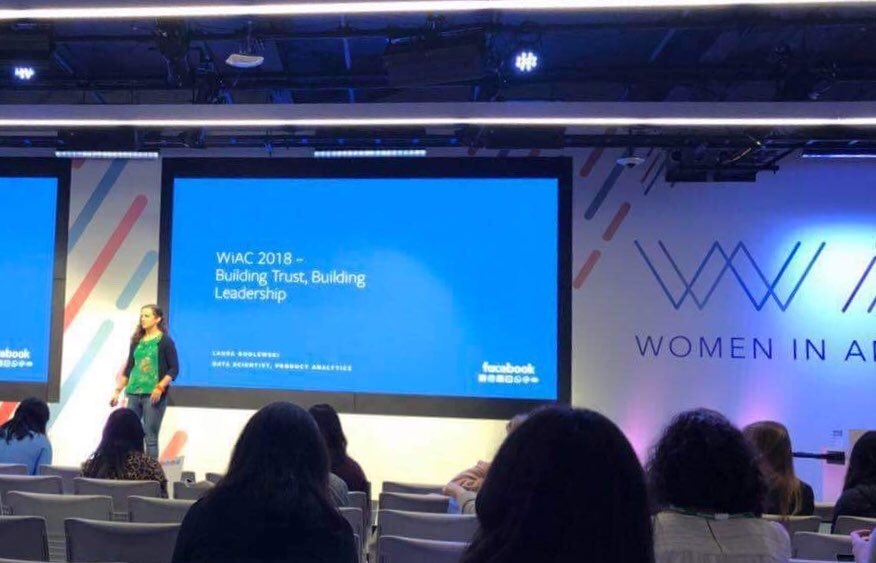 Lgodlews's tweet photo. Finally got a picture of me presenting. What a great experience sharing with my peers. I had a lot of fun and look forward to empowering women to build leadership through trust and personal relationships. #WiAC2018 https://t.co/wgk342I3Og