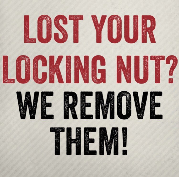 FarmTyres's tweet photo. We can remove 80% of locking nuts on site without damaging the nut itself. To find out if we can help remove yours give us a call on 020 8529 0971. #cars #car #audi #vw #skoda #bmw #seat #mercedes #smart #mini #landrover #mitsubishi #toyota #ford https://t.co/sUWFOteibP
