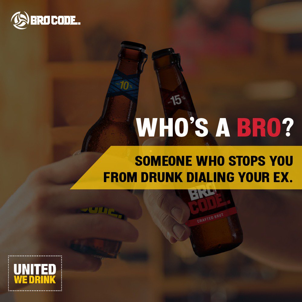 BroBevs's tweet photo. Tag that bro who is always there to save you from embarrassing yourself, whether you're drunk or not.
#BroCode #UnitedWeDrink #BroDayEveryday #WhosaBro #TagaBro https://t.co/JSjXQPE44y