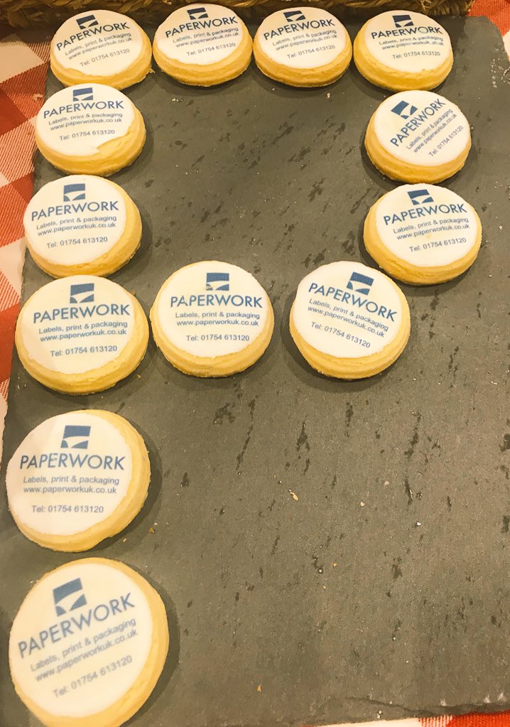 PaperworkPrint's tweet photo. @CPocklington of @PockBakery we have been inundated with questions about your printed biscuits at the @FarmShop_Deli today. So please let us know it’s done? #FSD2018 #PaperworkUK  #shortbread https://t.co/SZE0O69X1Q