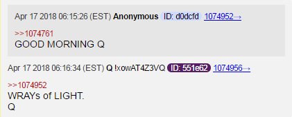 Go_Towers's tweet photo. Dieser #QAnon-Post stimmt mich irgendwie optimistisch.
WRAYs of LIGHT - Strahlen des Lichts
Christopher Wray - Chef des FBI https://t.co/yMPNuJpiIy