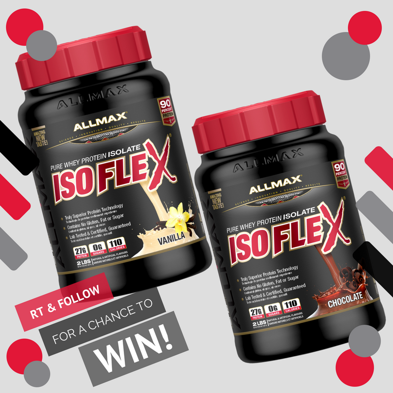 GNCCanada's tweet photo. HUGE 2 for 1 SALE on 2lb Isoflex by @ALLMAX this weekend (April 20-22)
RT & FOLLOW @gnccanada MUST TAG 5 friends in RT for a chance to #win 1 of 3 #giveaway , Each includes: (1 Vanilla & 1 Chocolate Isoflex) πππ½
#gnccanada #allmax #teamallmax #protein #whey #isloate https://t.co/uYoOsEH5ZC