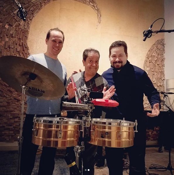TheSamuraiHotel's tweet photo. We had the living legend Timbal player Mr. Nicky Marrero in the studio! https://t.co/ylS47uCFwe