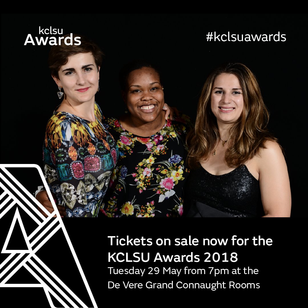 Don't forget to get your tickets to the <a href="/kclsu/">KCLSU</a> awards evening by visiting kclsu.org/ents/event/568…! The event is a time for us to come together to celebrate everyone who makes King's great! #kclsuawards