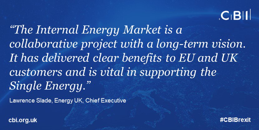 CBItweets's tweet photo. .@EnergyUKcomms wants a comprehensive energy and climate chapter as part of any #Brexit deal to ‘keep costs down and maintain security of supply’ says @energyukceo Lawrence Slade #CBIBrexit 
Check out our report here - https://t.co/cYyqH9d9sU https://t.co/VZwiDaoO7k