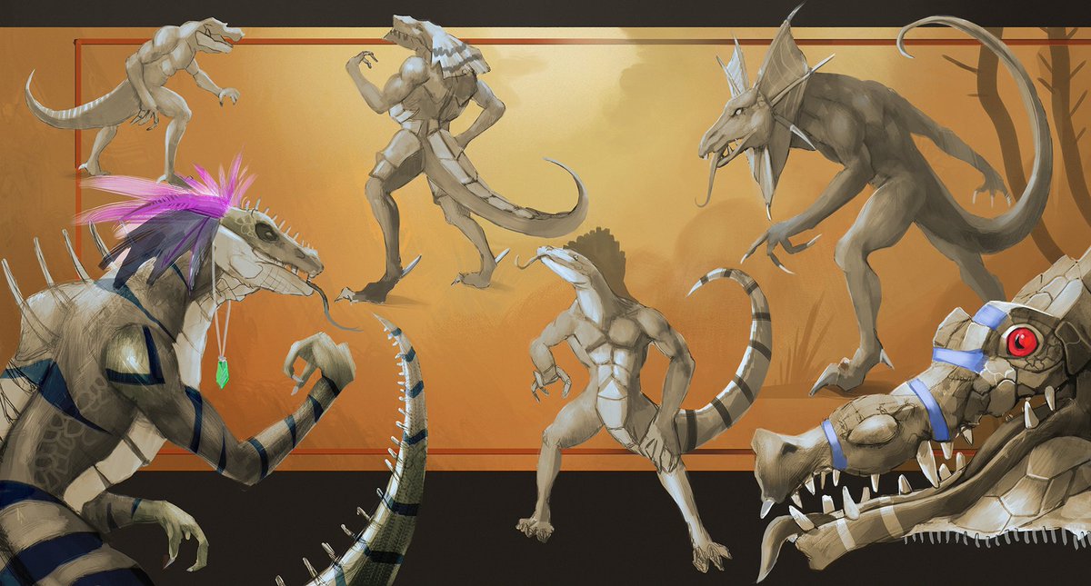 MORE4X's tweet photo. It's time for the third race - #Skribdis!
These are some of our work-in-progress ideas for our reptile-like friends, and tomorrow you will see more of them.
Do you like they look?
#MoreTheGame #gamedev #IndieGameDev #artworks #igsupdate https://t.co/0Asqj4B71x