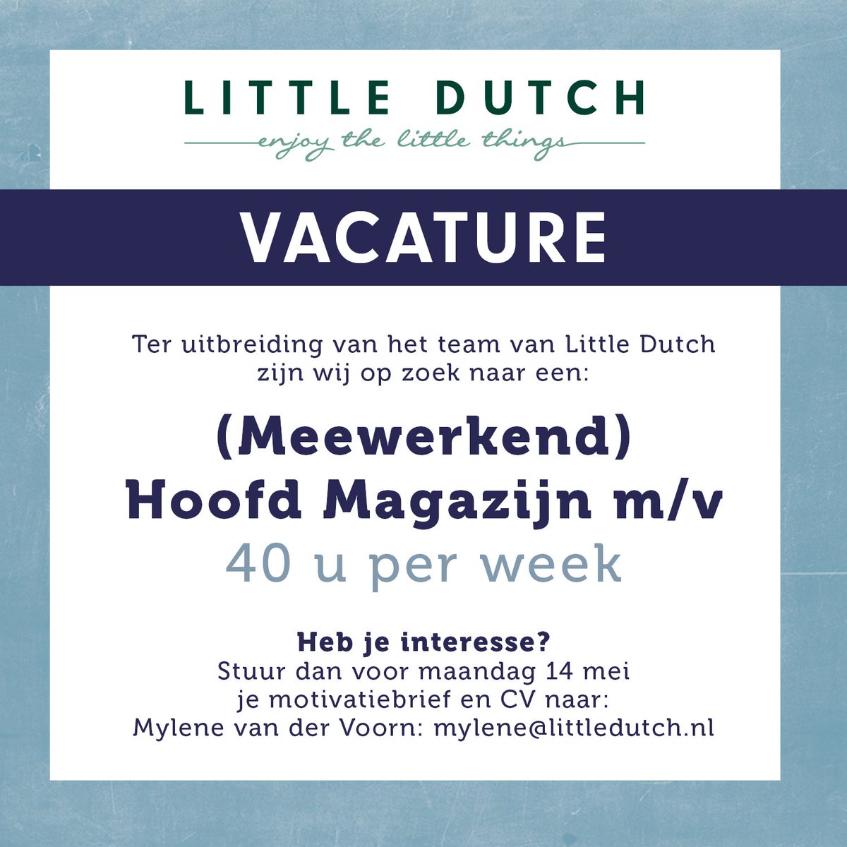Little_Dutch_NL's tweet photo. V A C A T U R E ! 
.
.
Ben jij of ken jij degene die we zoeken?
Bekijk de vacature op onze site:
https://t.co/rBrnkySEYv
.
.
DELEN = <3 https://t.co/9TS6EZkeYv