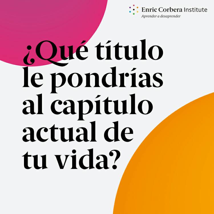 ECIinstitute's tweet photo. A veces, nombrar las cosas que nos pasan nos ayuda a ver lo que estamos viviendo. Te proponemos parar un momento y responder a esta pregunta. #EnricCorberaInstitute https://t.co/FEaJekBEjD