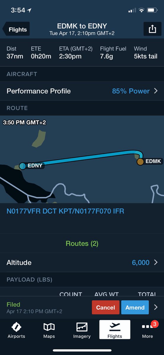 My Eurocontrol validated and filed flight plan into EDNY today, prepared using the ForeFlight supercomputer. All ForeFlight customers will soon get access to EU routes, Eurocontrol filing, briefing at an affordable price. Rockets are too slow ... we route at #warpspeed #aero2018