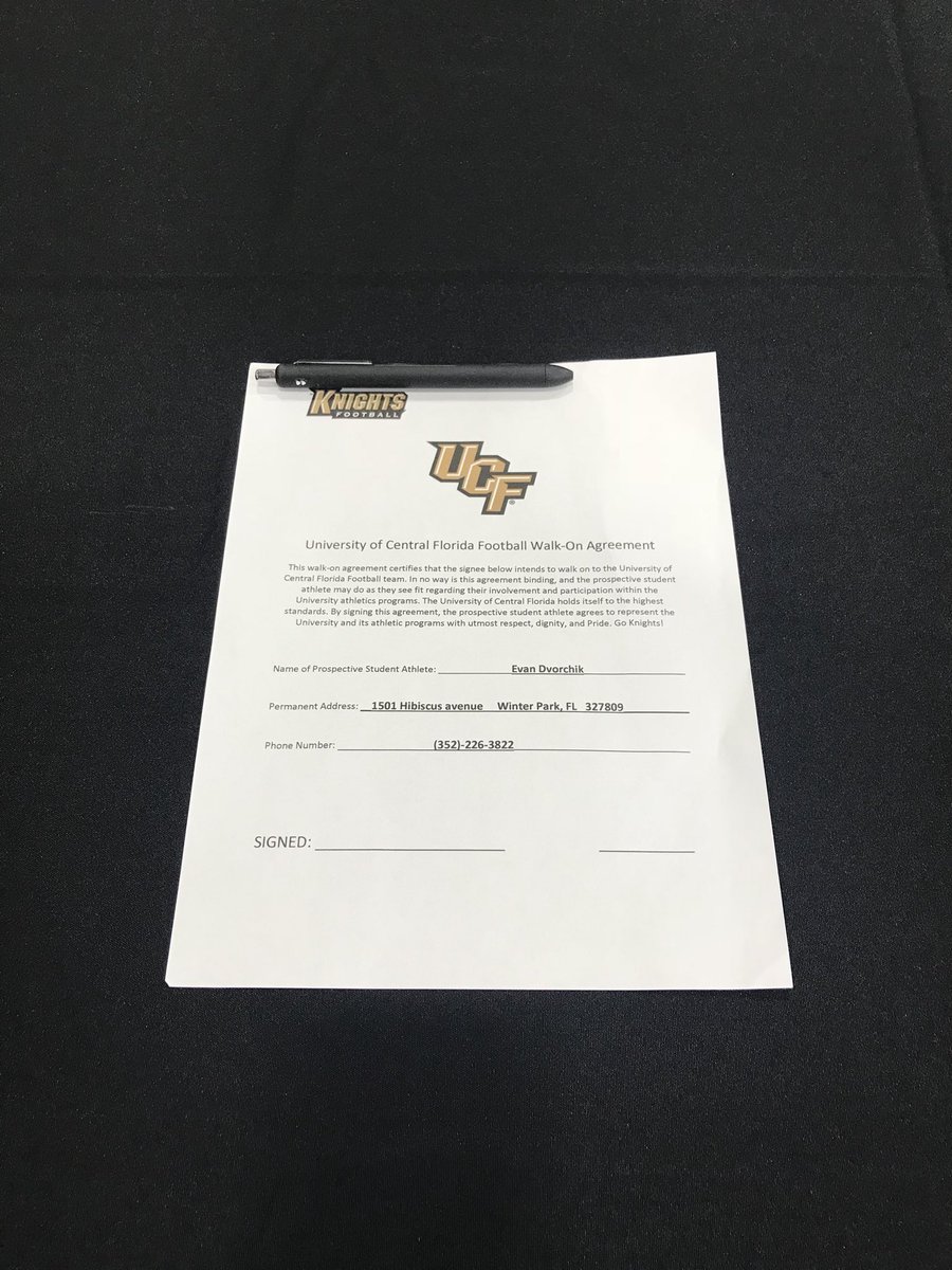So proud of @Evan_Dvorchik78 on his signing day at <a href="/LMPFootball1/">LMP FOOTBALL PROGRAM</a> announcing his choice <a href="/UCF_Football/">UCF Football</a> to further his education &amp; athletic career. Great player - better person.  Thanks <a href="/zac_carter/">Zac Carter</a> <a href="/TheChrisRubio/">Rubio Long Snapping®</a>.  Now it’s <a href="/UCF_Recruiting/">UCF Football Recruiting</a> <a href="/UCFSports/">Brandon Helwig</a> <a href="/coachjoshheupel/">Josh Heupel</a> <a href="/CoachNickToth/">Nick Toth</a>