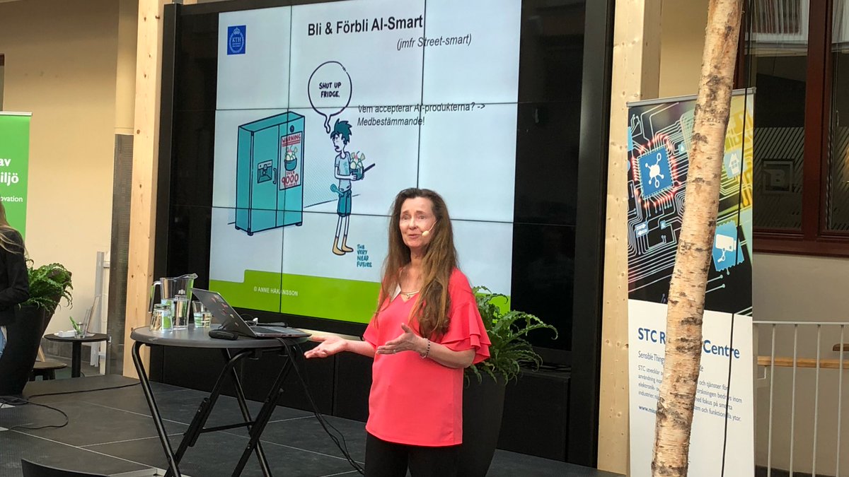 STC_Miun's tweet photo. Anne HÄkansson, docent pÄ KTH som berÀttar om Artificiell intelligens (AI) i samhÀllet - möjligheter och fallgropar. Se hela presentationen pÄ: https://t.co/HuL2uHGqLO #goodtechregion https://t.co/ifkxgdHjD8