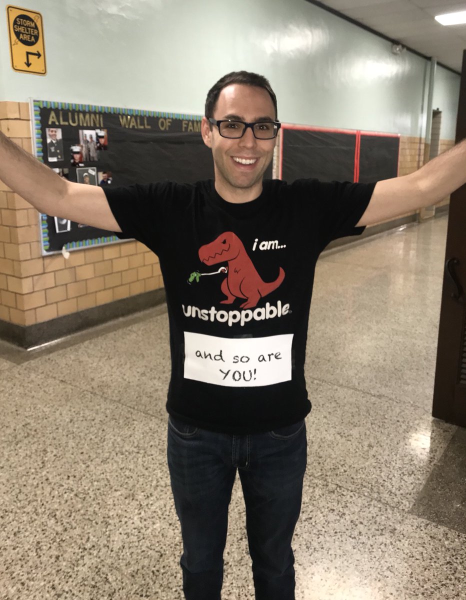 LindberghSchool's tweet image. Many teachers, like @mrwebster4th, are wearing messages of encouragement during the #MAPtest! #AtTheBergh #SJSDproud