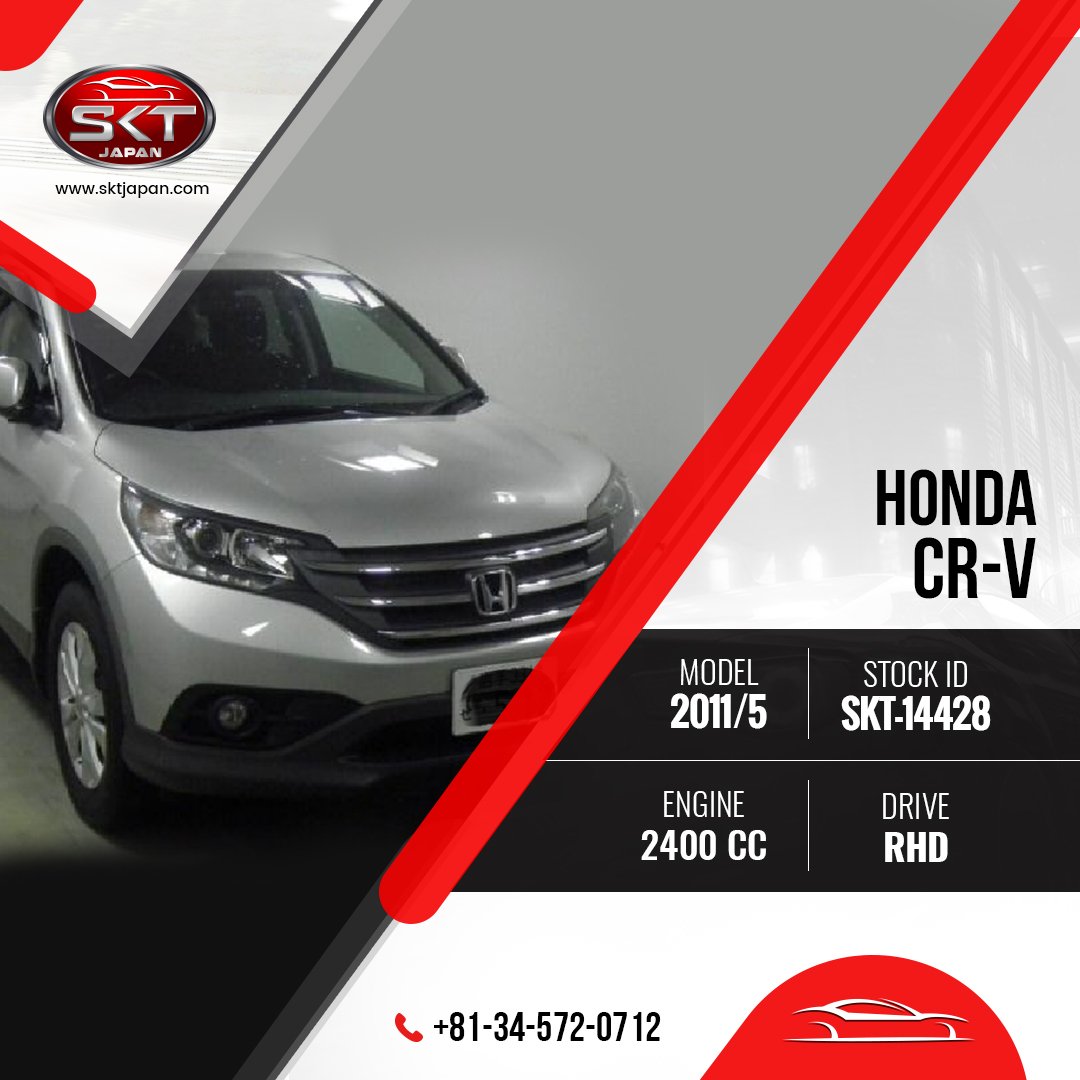 SKTJOfficial's tweet photo. #Honda #CRV For #Sale

View #Vehicle Specification: https://t.co/qeEtZzLRh6

#SKTJapan #UsedCars #JapaneseCars #Cars #AmazingCar #BestValueCar #CarForSale #RightHandDrive #Order https://t.co/6T9jkUKQiH