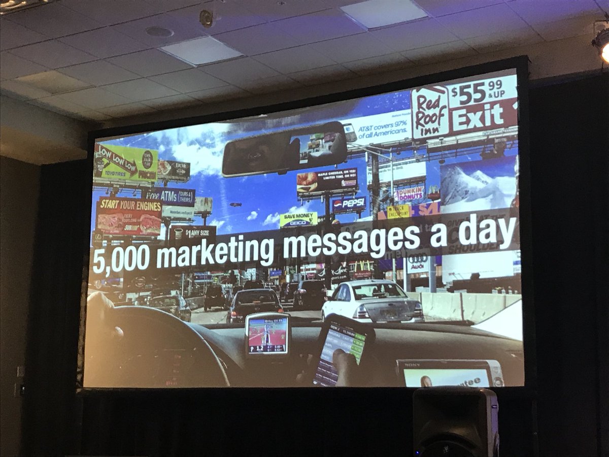 The average consumer will see 5,000 advertisements A DAY!
#NDTIC18