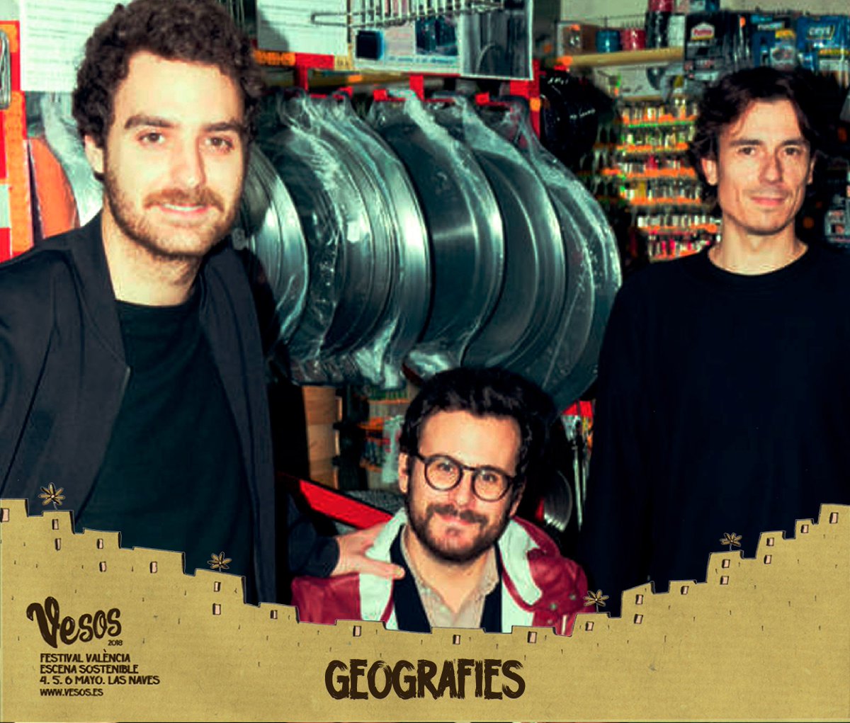 festivalvesos's tweet photo. @geografies es un grupo de rock que canta en Valenciano, con 2 años de historia. En su ultimo EP, Turismo, reflejan un análisis superficial de la realidad post moderna. Ven al VESOS a viajar por su sonido. Consulta toda la programación confirmada en https://t.co/3bc5m4n7L9 https://t.co/EpetEGIOni