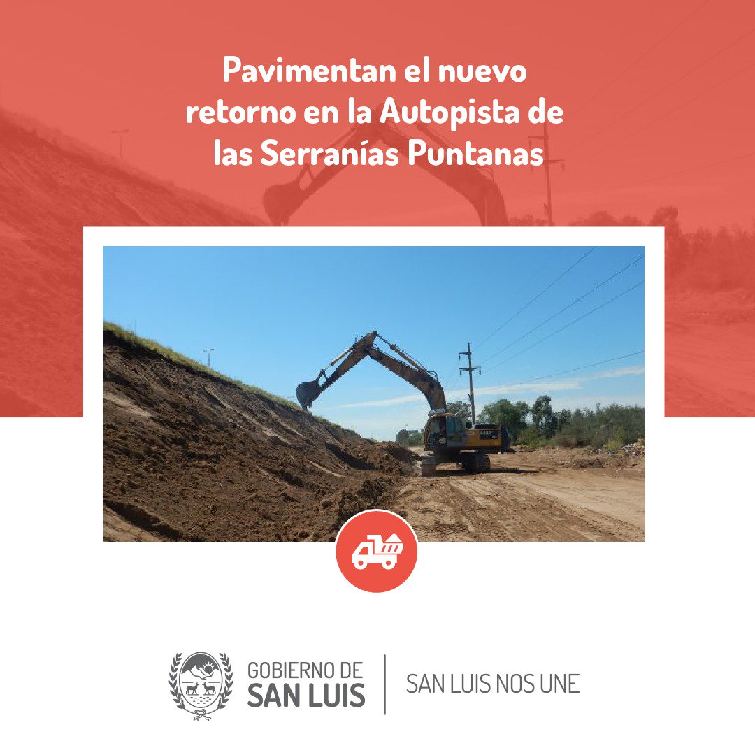 sanluisgob's tweet photo. #EnteControlDeRuta
PAVIMENTAN EL NUEVO RETORNO EN LA AUTOPISTA DE LAS SERRANÍAS PUNTANAS.-
Se realiza en el kilómetro 70, a la altura de Villa Mercedes. El objetivo de brindar mayor seguridad y accesibilidad para la entrada y salida de camiones.-
https://t.co/rSpUHWP747 https://t.co/ATg2hoMVX3