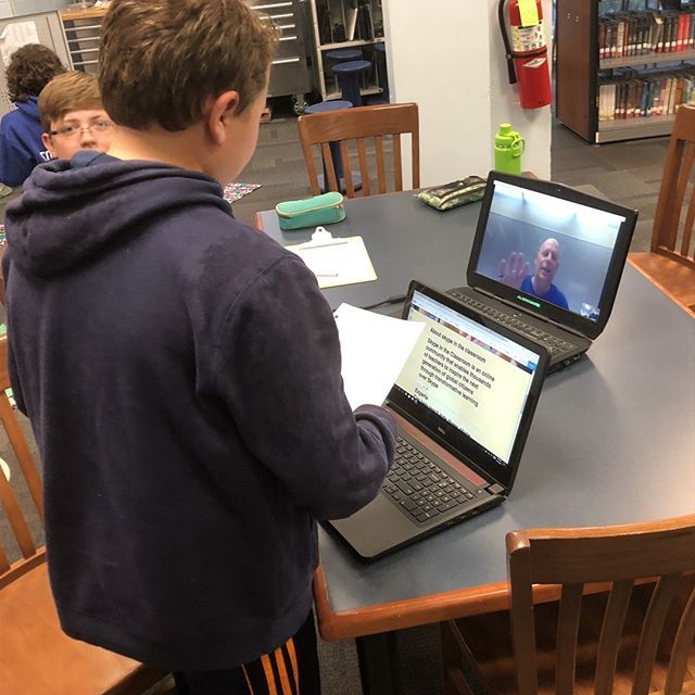 FHGizmos's tweet photo. Students pitching their ideas for @SkypeClassroom to #Skype head Ross Smith today!  #education #skypeintheclassroom #edcorps #makered Follow up meeting next week! https://t.co/BCtuXRScNi