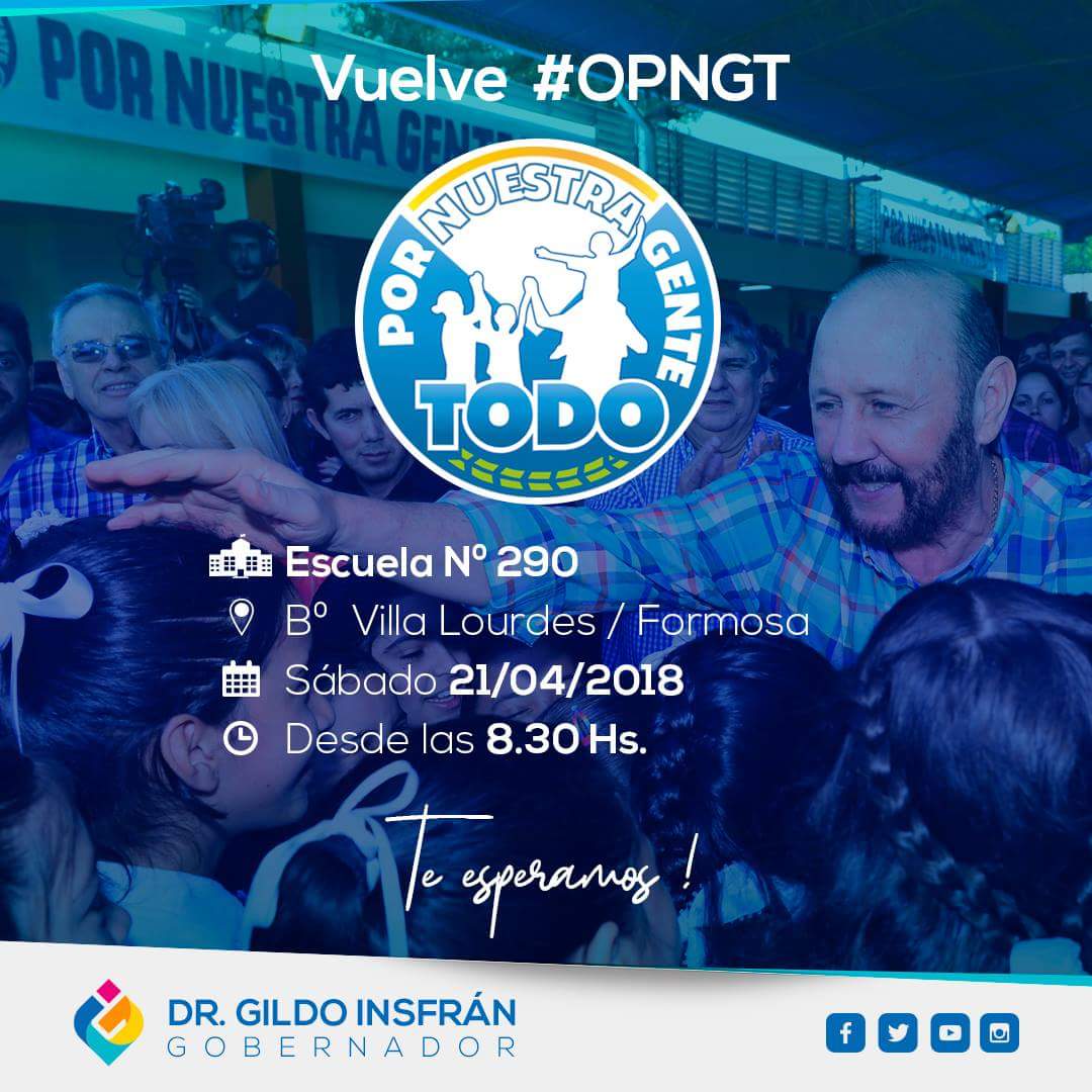 Nos encontraremos para revivir la alegría de las tradicionales jornadas solidarias, junto a las familias formoseñas.
#GildoInsfrán #OPNGT