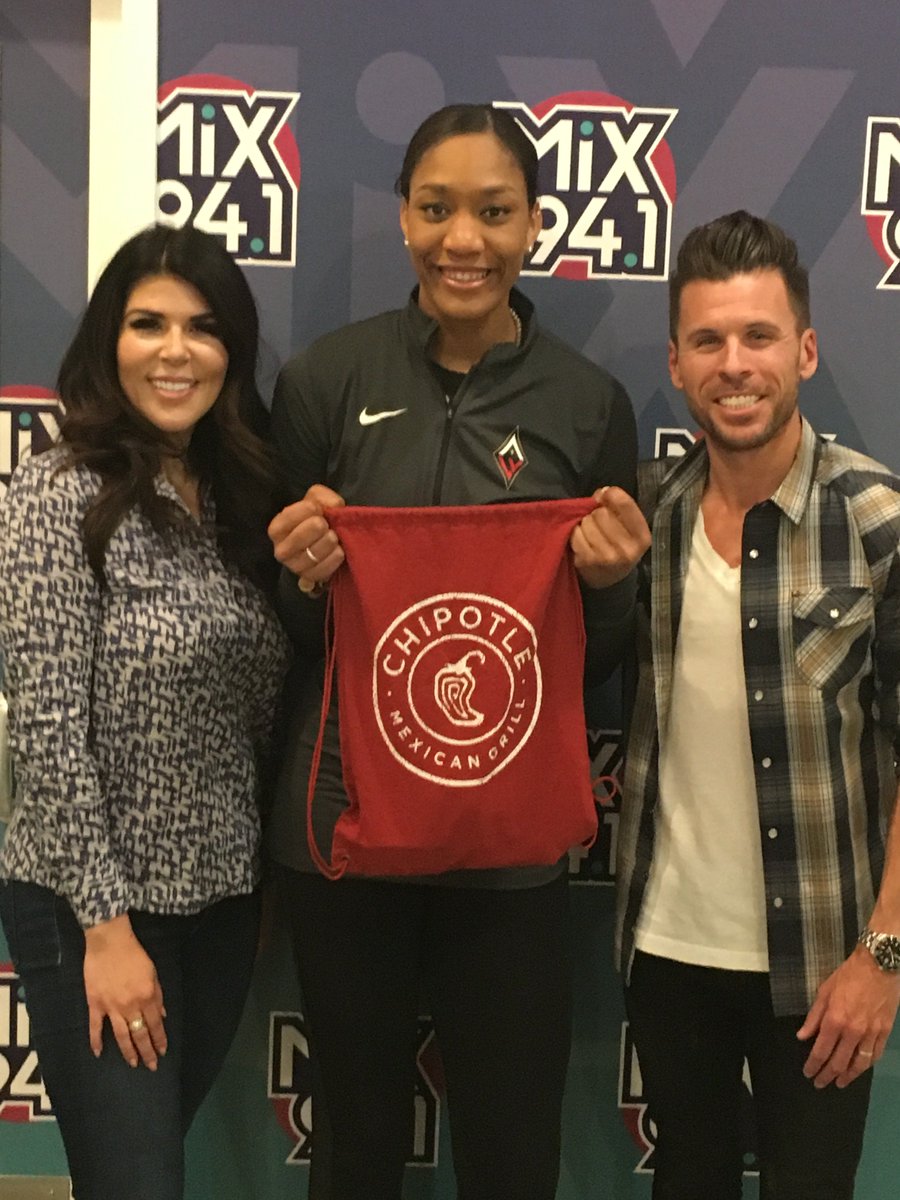 MercedesInTheAM's tweet photo. Congratulations on being the #1 Draft Pick @_ajawilson22! The city and @LVAces are lucky to have you! Please enjoy your 1 year supply of @ChipotleTweets! https://t.co/v9ZoFclUxB