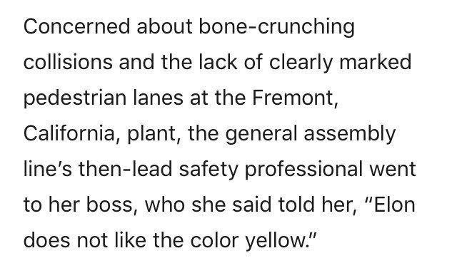 austin_walker's tweet photo. This story on Tesla covering up workplace injuries and prioritizing Musk’s aesthetics over safety gets at the danger of these CEO cults of personality &amp; the need for organized labor. Direct action could challenge Musk in a way well meaning managers can’t.

https://t.co/qQoheUnLkw https://t.co/94jK8Y8FZz
