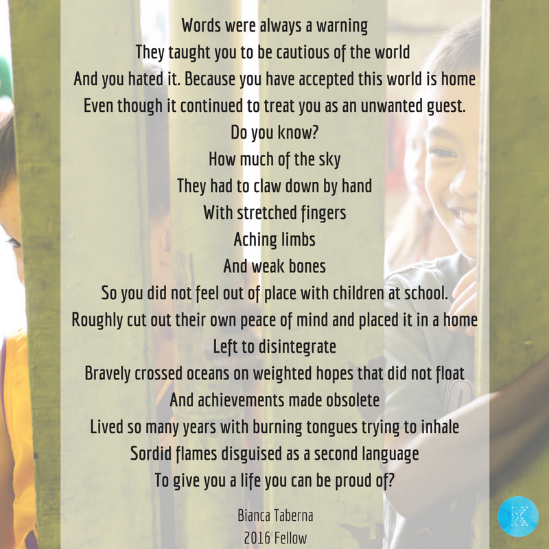 Bianca Taberna, Class of 2016 Kaya Co. Fellow, reflects on her experience navigating her identity as a diasporic Filipino during her fellowship experience. Read Bianca's full blog post here: buff.ly/2JCml2B