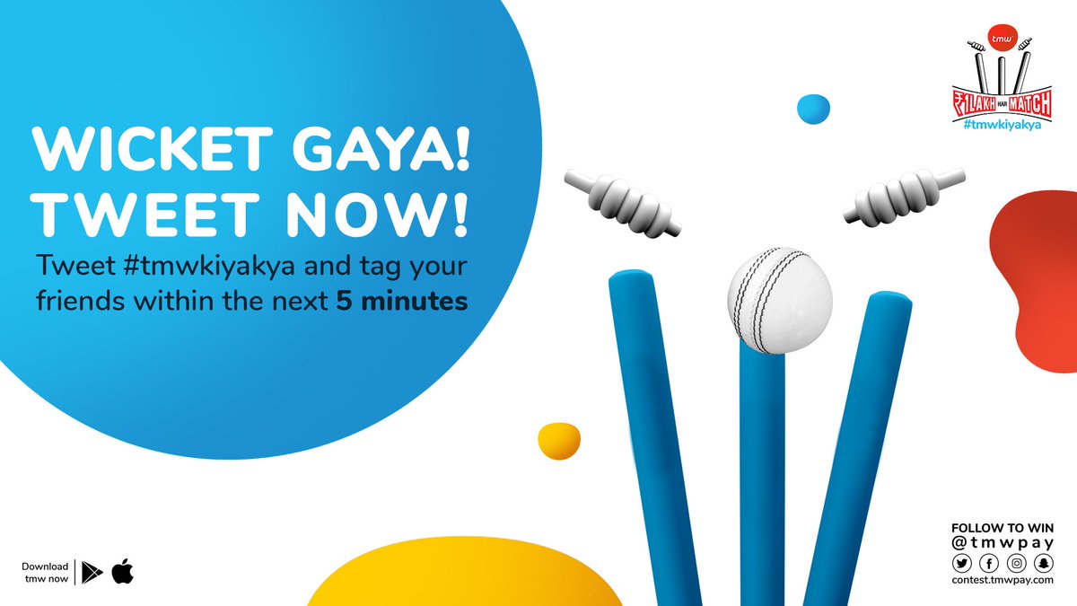 😱And that’s the 2nd wicket of the innings! You just have 5️⃣minutes to tweet out with #tmwkiyakya and tag your friends!

#Contest #WicketGaya