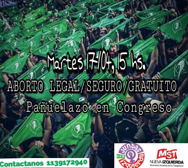 JSdelMST's tweet photo. El pañuelo verde ya es un signo identitario para todes que implica un código de libertad y de reivindicación de derechos. Por eso este martes pañuelazo en Congreso!
Para conquistar el #AbortoLegalSeguroyGratuito 
Que las calles se pinten de verde! https://t.co/uJumsdP3My