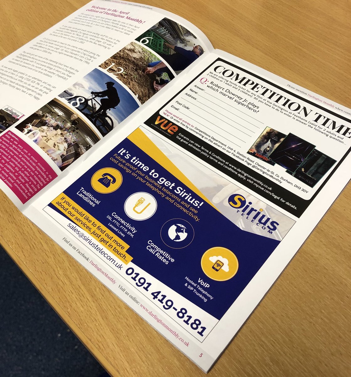 TeamSiriusUK's tweet photo. Have you got your copy of Darlington Monthly yet?
@DarlingtonMonth
#ItsTimeToGetSirius #SupportLocalBusinesses #Darlington #NorthEast https://t.co/D7AaLIGxs2