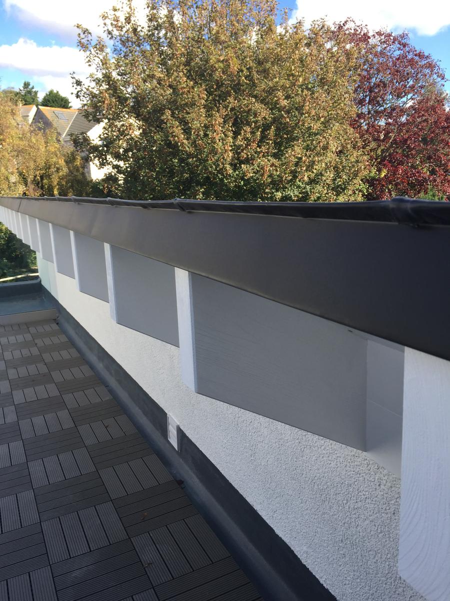 At Preston Road we installed approximately 240m2 of traditional standing seam panels to a block of high end apartments #Roofer #Roofing #Weymouth #PrestonRaod