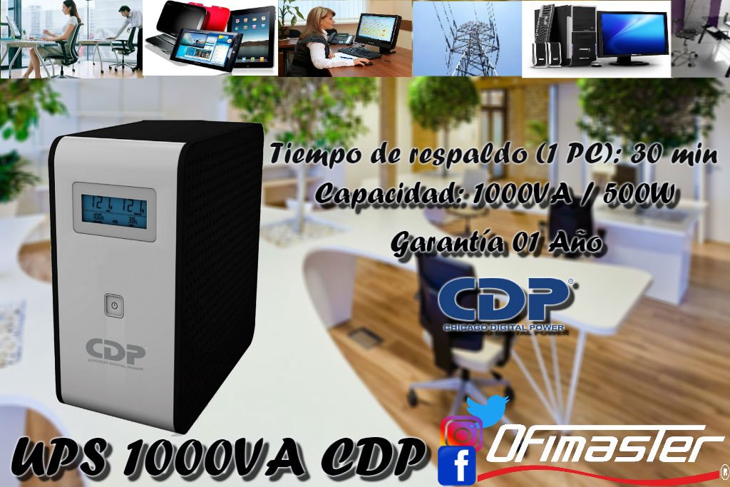 OfiMaster's tweet photo. UPS 1000VA. Garantía de 1 año (Expansible a 2 años)... Disponible en nuestra tienda!!! Te esperamos!! Feliz día!! 😎 https://t.co/0cY49SkNgy