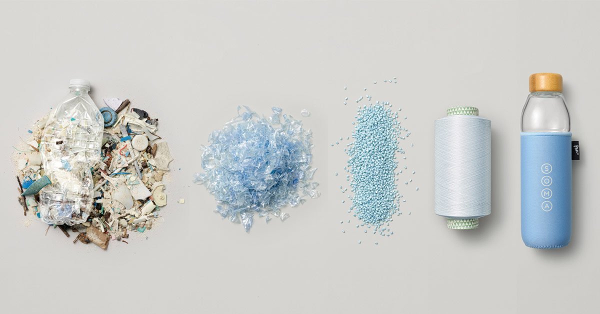 Parley &amp; Soma upcycle ocean plastic waste into reusable bottles - bit.ly/2GQNCzS