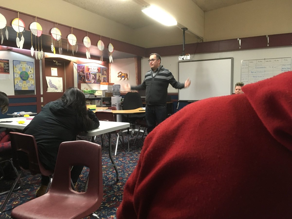 DreambuildersHS's tweet photo. DBHS welcomes Corey O'Soup and Joanne Denis, @SaskAdvocate for Children and Youth. https://t.co/6ppYXKADvE