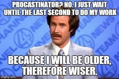 When there is only a week and a half left until Finals!!!!! #OlderAndWiser #EndOfTheSchoolYear