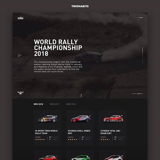 twohabits's tweet photo. WRC by @irinabolibok for @officialwrc / Daily inspiration, follow us and get inspired. #dailydesign #dailyui #websites #webdesign #webdesigner #designer #websitedesign #webdevelopment #appdesign #ui #ux #uiux #uidesign #uxdesign #uitrends #uxdesigner #userinterface #userexpe… https://t.co/wDH0zB94m5