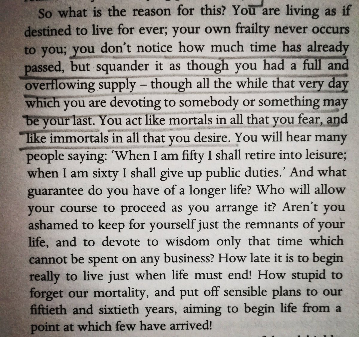 safalniveshak's tweet image. Read this before you sleep tonight, and think about this when you wake up tomorrow (Source - Seneca on The Shortness of Life)
