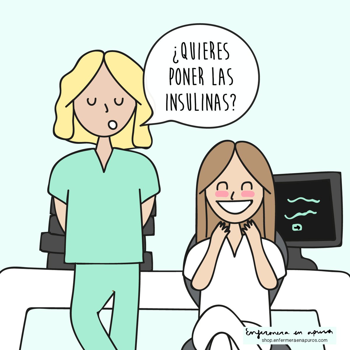 enfermeraapuros's tweet photo. ✨ Ese momento mágico en el que te dejan poner las insulinas por primera vez ✨ #ilusionmodoon #aunquenodebesylosabes https://t.co/qOdUto1HoX